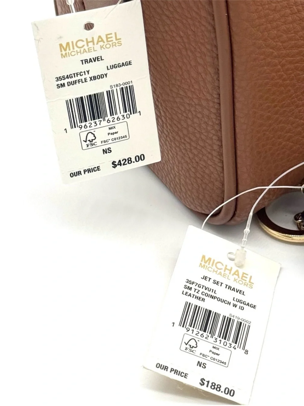 Michael Kors Small Travel Duffle Xbody Bag & Matching TZ Coinpouch Luggage - Picture 10 of 10